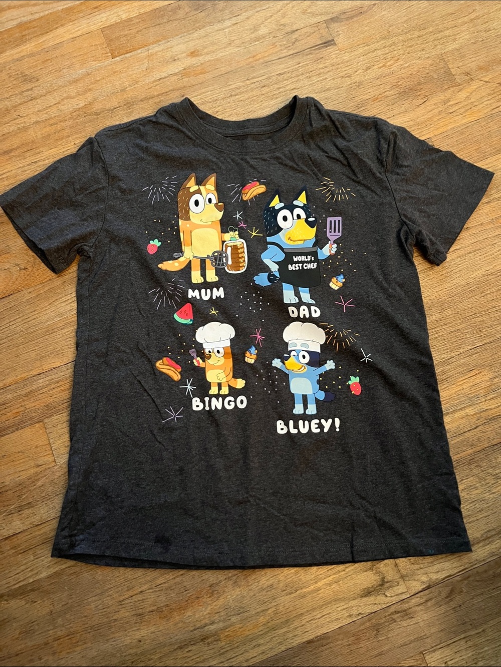 Family Character Kids Black Graphic Tee - Mum Dad Bingo